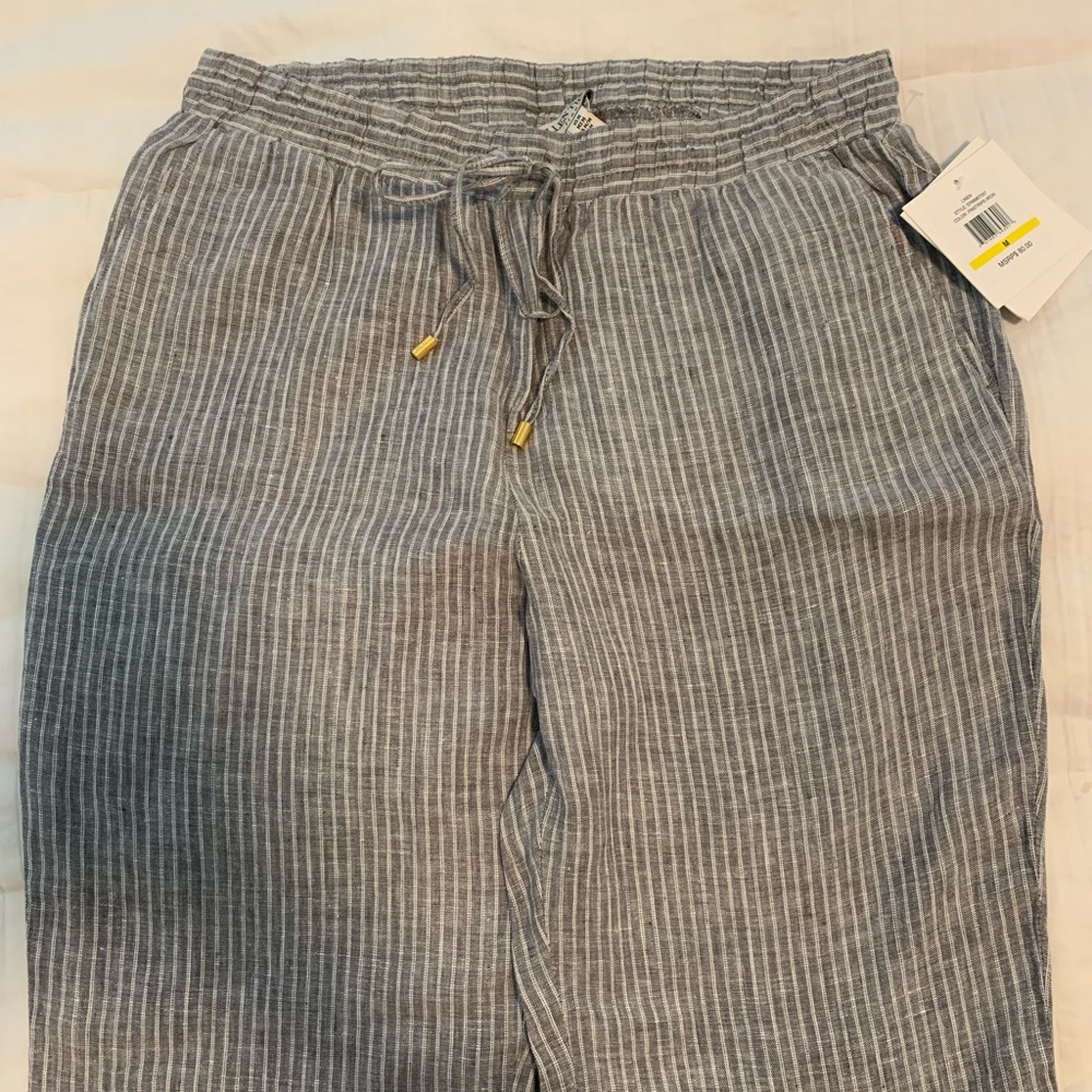 Ellen Tracy wide leg Linen pants